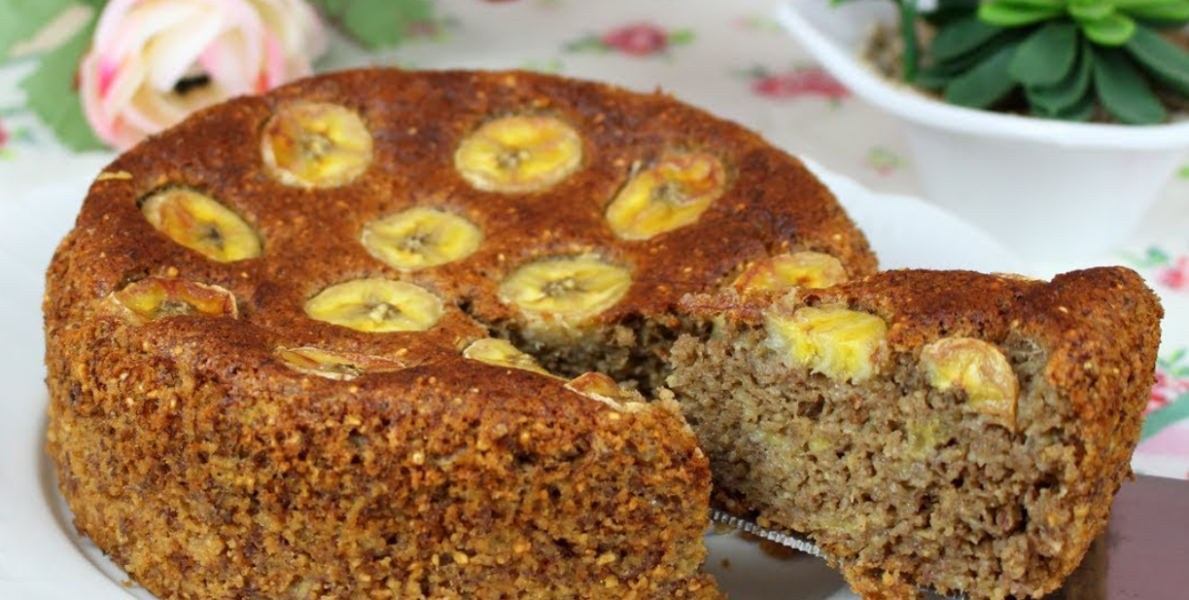 Torta de plátanos y avena sin harina ni azúcar