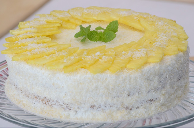 Receta de Pastel de tres leches de piña con coco casero